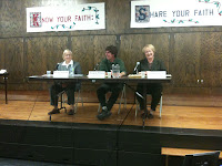 Iowa Senate District 45 Candidates Becky Schmitz (D), Douglas Phillips (Iowa) and Sandy Greiner (R).<br />
(KCII's Chance Dorland)
