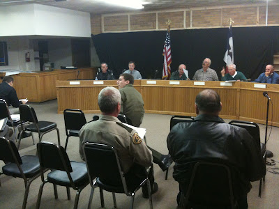 Last Week's Joint Meeting Of The E911 Services And Communications Board.<br />
(KCII's Chance Dorland)