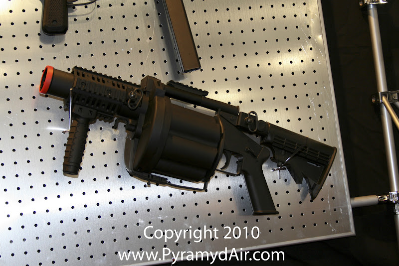 Airsoft Guns, ICS, Shot Show 2011 News Updates, Shot Show 2011 ICS Booth, ICS GLM Airsoft Grenade Launcher, Airsoft Grenade Revolver,Airsoft M203 Launcher, M203 Revolver,Propane Gas,Pyramyd Air, Pyramyd Airsoft Blog, Airsoft Obsessed, Airsoft Blog