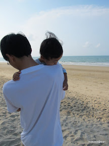 พู่กันว่ายน้ำชายหาด