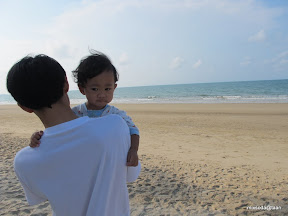 พู่กันว่ายน้ำชายหาด