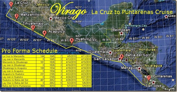 Cruise to Puntarenas Map