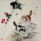 Asian Cats & Kittens Paintings
