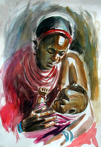 [Kinuthia - Maasai Mother and Child[5].jpg]