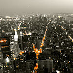 Sud de Manhattan la nuit du haut de l'Empire State Building