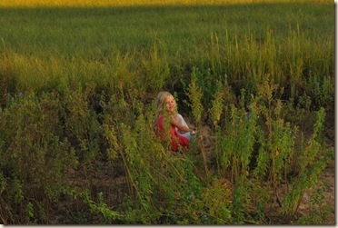 AG in the weeds at the pond