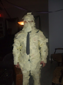 Jeff was the winner of the costume party. I gave him a run for his money but he managed to win by one vote. Let's see what his competition was...
