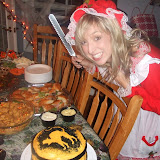 Mrs Clause Cuts the Cake