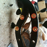 Closeup of the headstock.