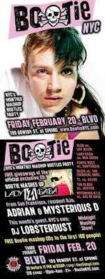 Bootie NYC club flyer.