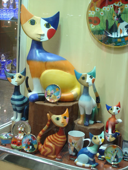 店家櫥窗內展示的商品。