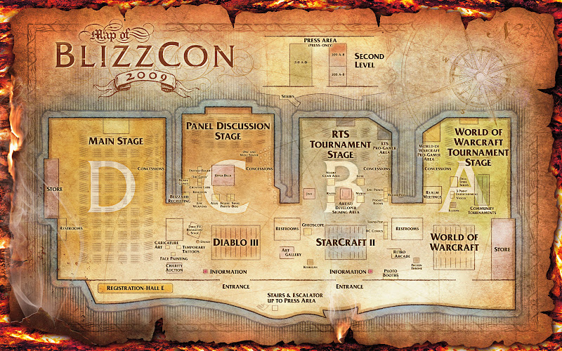 Mapa da BlizzCon 2009