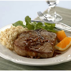Braised Pork Chops with Orange-Mustard Sauce
