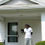 Carey on his front porch.