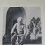 Albert Einstein on his bicycle