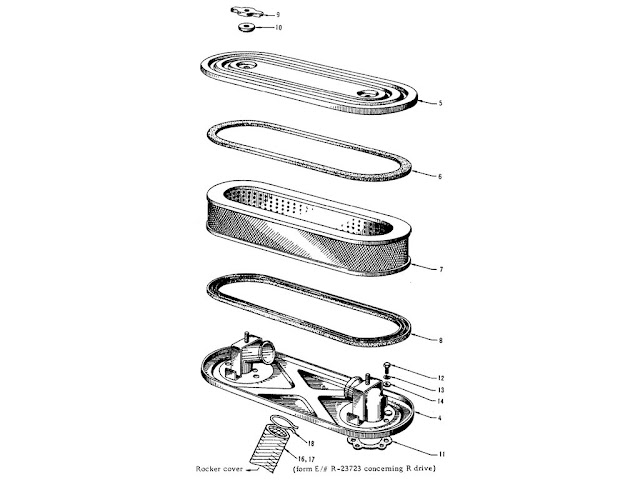 Datsun Fairlady Parts illustration no. 009-1 Air Cleaner 1600 (R16) "SU"