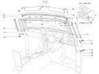 Datsun Fairlady illustration no. 056B-2 Windshield Glass (1968-70)