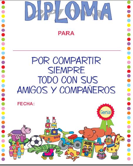diplomas infantiles