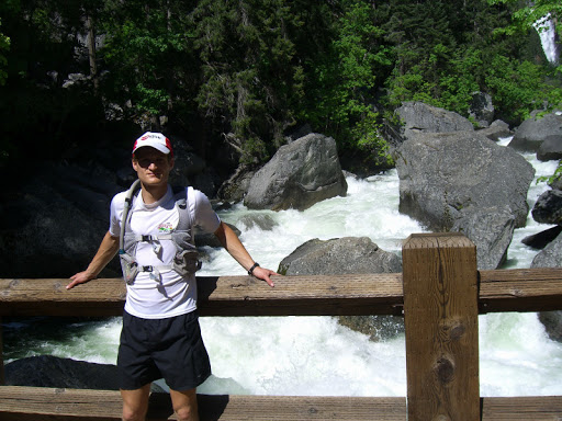 Me on the bridge below Vernal Falls