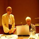 U Thaw Kaung and Dr. John Badgley at Nargis Library Recovery Project roungtable meeting, Yangon, Nov. 2008