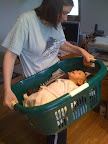 Laundry baby! With Melanie!