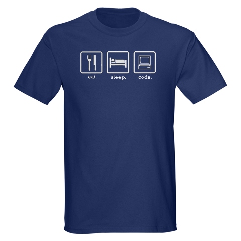 eat sleep code Interesting Logo Tees