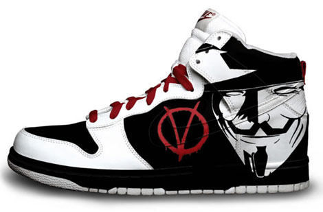v for vendetta hand painted sneakers Amazing Sneakers