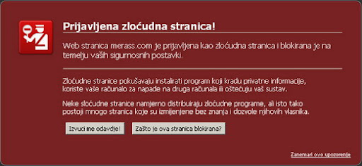 Upozorenje - malware