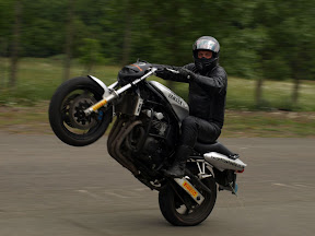On my bike....