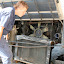 Our tech "Red" removing radiator &amp; fan