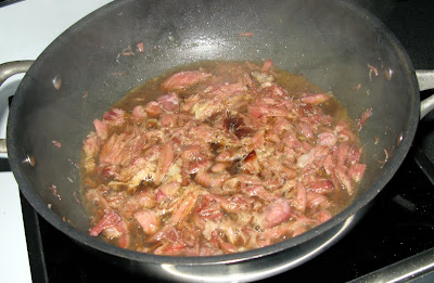 Coffee added to the pan