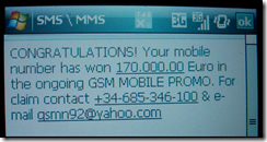mobile sms scams