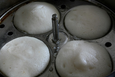 Idlies in the molds