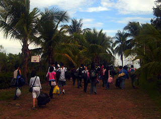 Day 1 - MCCID students prepare for long walk to camp site.