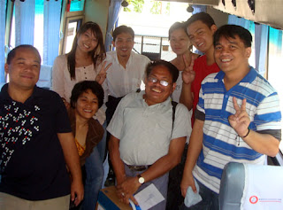 Day 11 - Inside APCD service bus (Clockwise: Dandy, Marlene, Ms. Waan from Thailand, Mr. Dara Eang of Cambodia, a lady from Thailand, Edmond, Jojo and Reggie)
