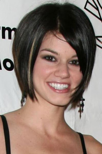 short angled hairstyles. Short tapering is done all