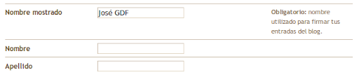 Cambiar nombre mostrado en Blogger