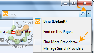 เพิ่ม Providers สำหรับค้นหาช้อมูลบน IE 8 Pvd02