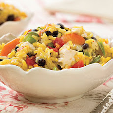 Baked Chicken and Rice With Black Beans