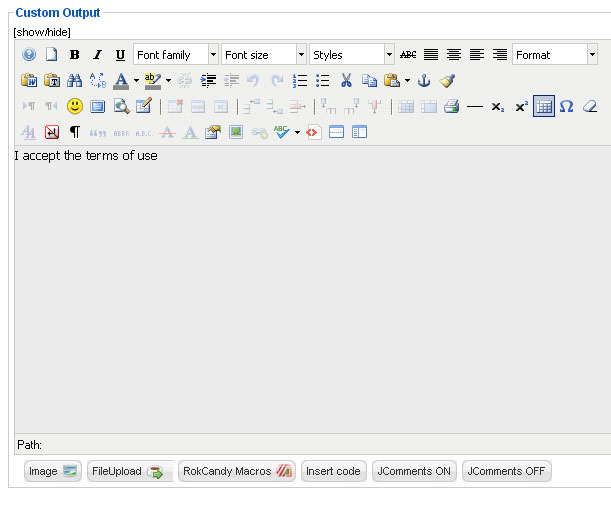 Custom Output