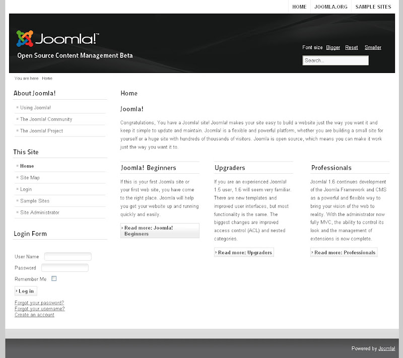 Joomla 1.6 Beta