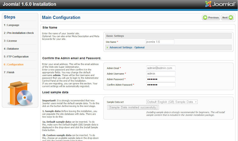 joomla 1.6 install 