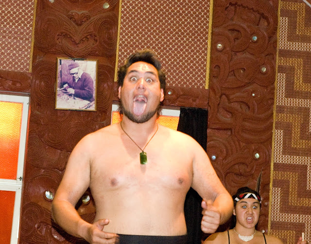 Dude doing his thing during the show. I learned that they stick their tongues out to intimidate people not just to make them laugh.