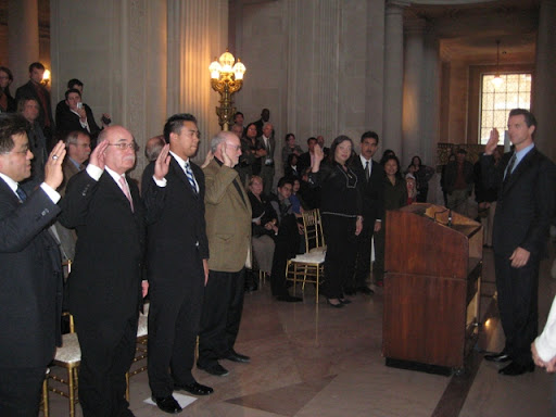 Mayor Newsom swears in commissioners 