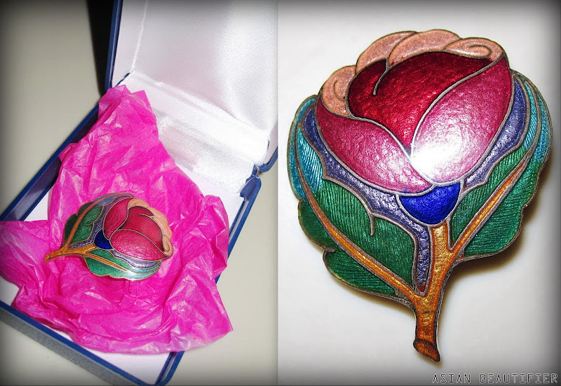 Handmade Enamel Rose Brooch Handmade Enamel Rose Brooch