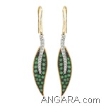 Emerald-and-Diamond-Leaf-Danglers-in-14k-Two-Tone-Gold_ Emerald-and-Diamond-Leaf-Danglers-in-14k-Two-Tone-Gold_