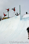 Aly oop gone wrong at the Holiday Valley, NY quarter pipe event. 2008 photo from Kevin Lacy at kjlphotography.com