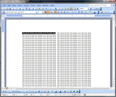 MS Word Trick: The quick brown fox jumps over the lazy dog MS Word Trick: The quick brown fox jumps over the lazy dog