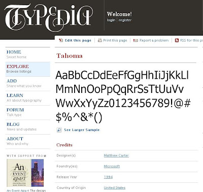 Shared Encyclopedia of Typefaces or Fonts