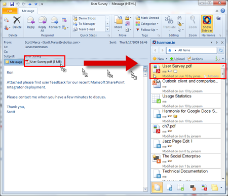 Integrate Google Docs With MS Outlook Using Harmon.ie Integrate Google Docs With MS Outlook Using Harmon.ie